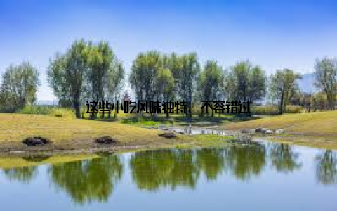 这些小吃风味独特, 不容错过