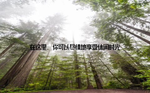 在这里, 你可以尽情地享受休闲时光