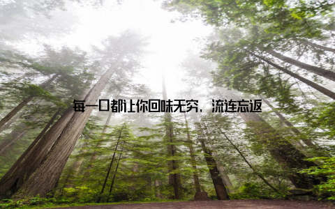 每一口都让你回味无穷, 流连忘返