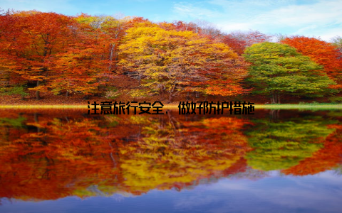 注意旅行安全, 做好防护措施