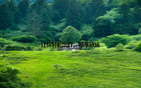 让你轻松出行, 畅享旅途