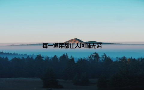 每一道菜都让人回味无穷