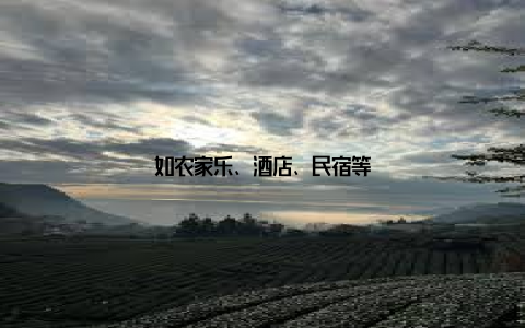 如农家乐、酒店、民宿等